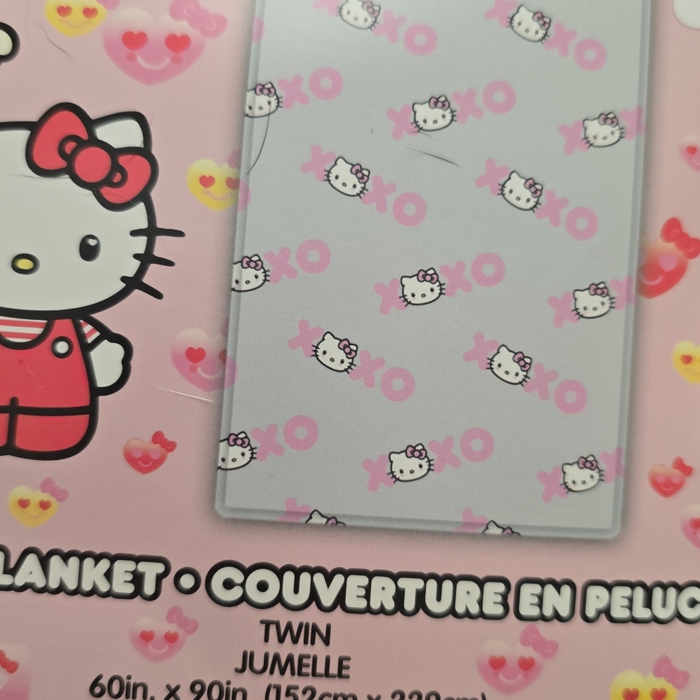 Valentine's Day Twin Hello Kitty blanket